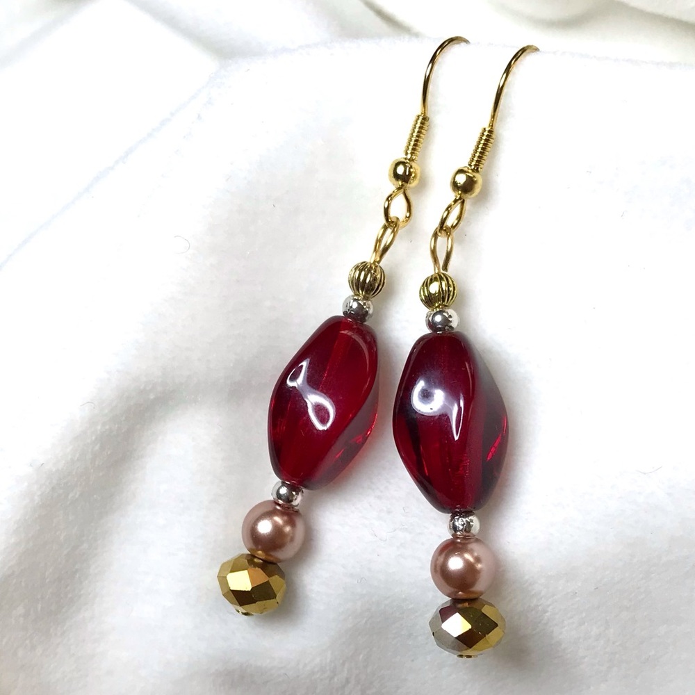 Handmade Earrings with Vintage and Modern Elements. (E166-0H) New Without Tags